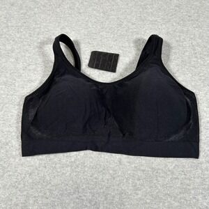 Truekind Daily‎ Comfort Wirefree Shaper Bra Womens XL Black Comfort Support